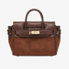 Mac Douglas - Mini sac à main velours Pyla 2 Stockholm châtaigne